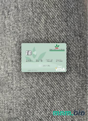 Morocco Crédit Agricole du Maroc visa obciążyć card wygląd fotograficzny skan PSD + zdjęcie
